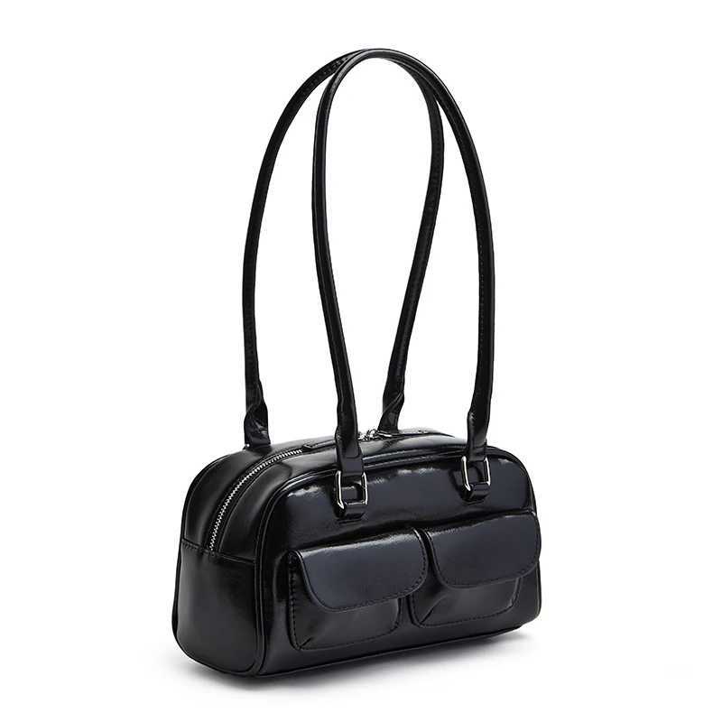 new womens bag bowling bag 2024 new niche Joker Boston bag underarm shoulder bag Y250528