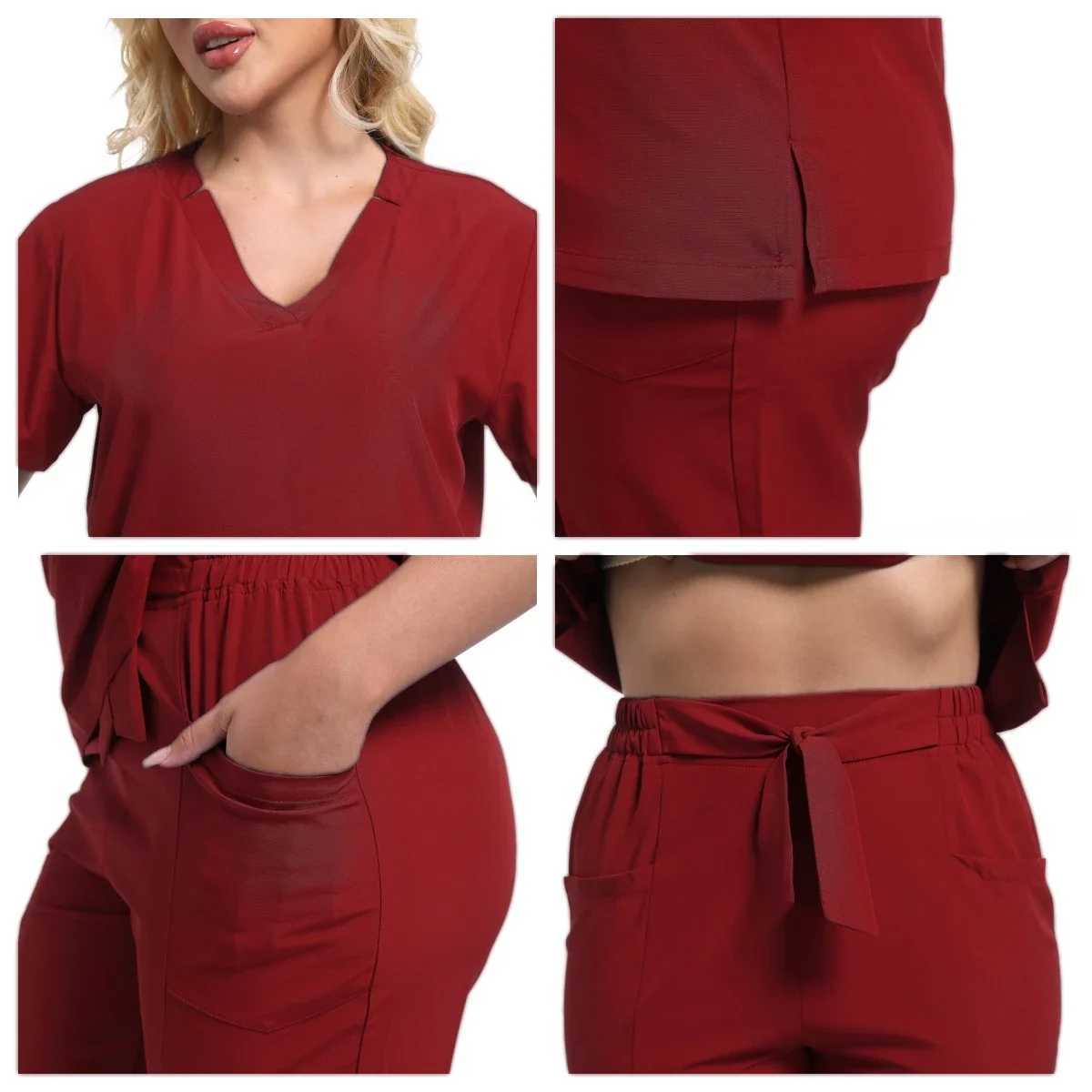 Medical Nurse Uniforms Vet Beauty Workwear Colorful Clinical Scrub Top Pant Doctor Nursing Suit Surgical Uniform Women Scrub Set X250528