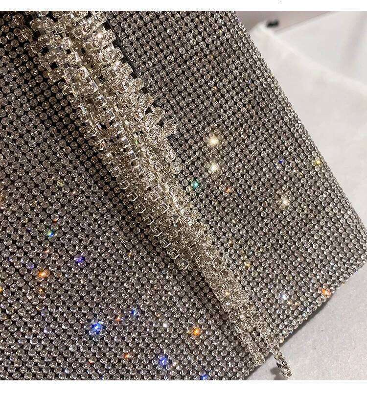 Glitter Shiny Rhinestone Dia Evening Wedding Party Clutch Purse Bling Tassel Women Handbag Shoulder Messenger Bag