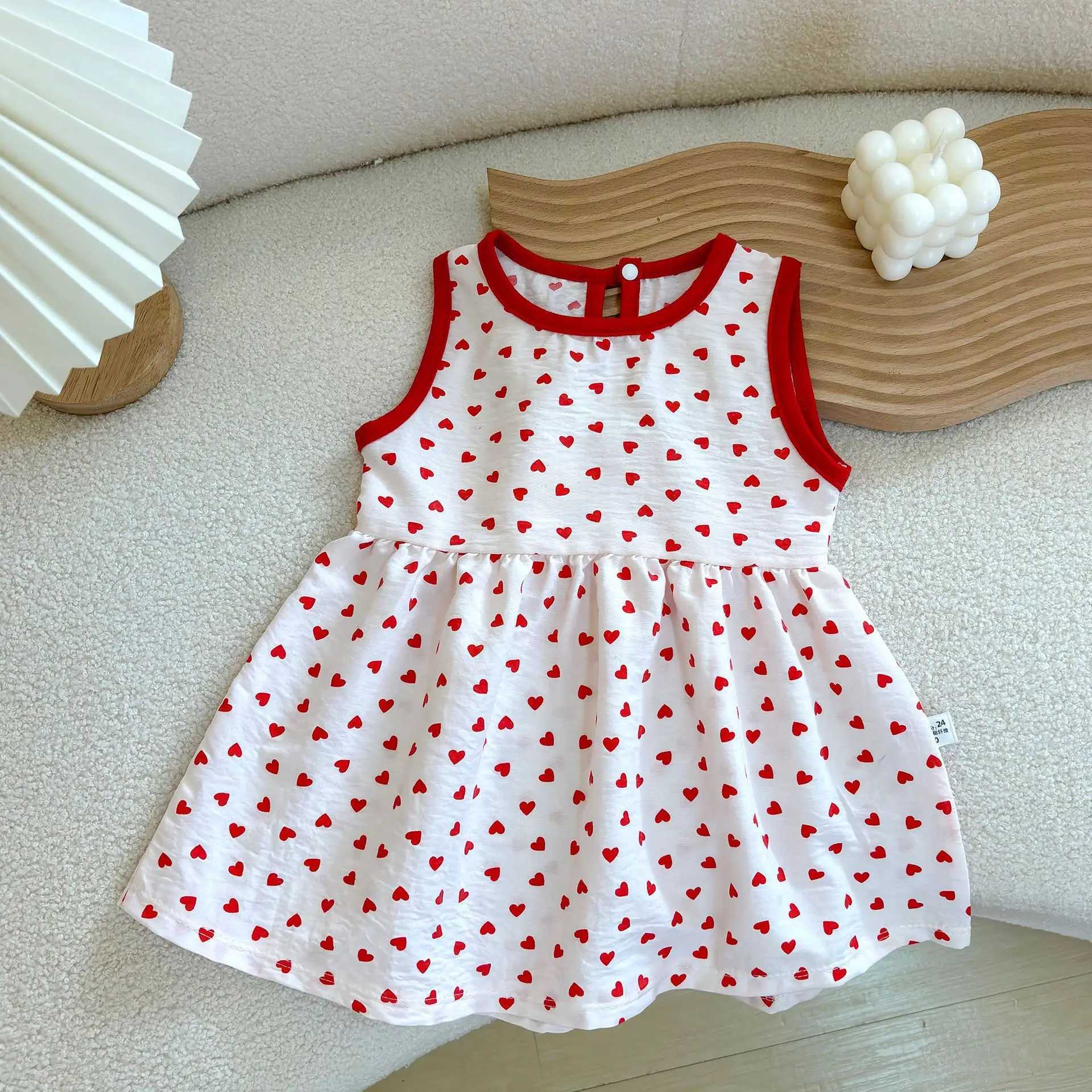 Fashion Printed Sleeveless Girls Dress Newborn Princess Dress Baby Girls Clothes Baby Girl Leisure Dress Baby Clothing X250528