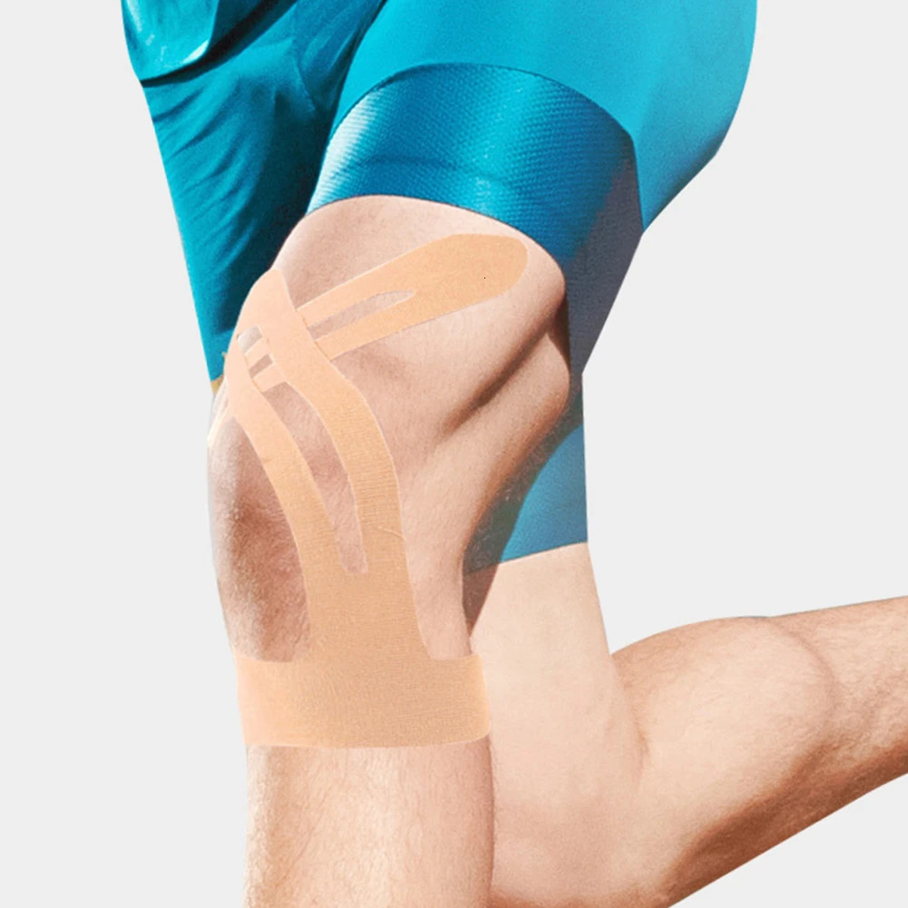 10Pcs Precut Athletic Tape Breathable Elastic Athletic Muscle Tape Seamless Precut Kinesiology Knee Pad for Outdoor Sports 250522