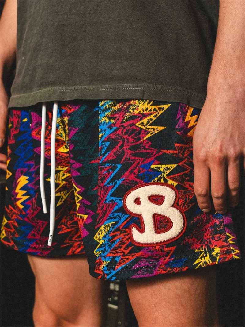 BKTSQD New summer mens shorts men and womens fashion beach seaside sports shorts mesh sports quick-drying quarter pants X250528