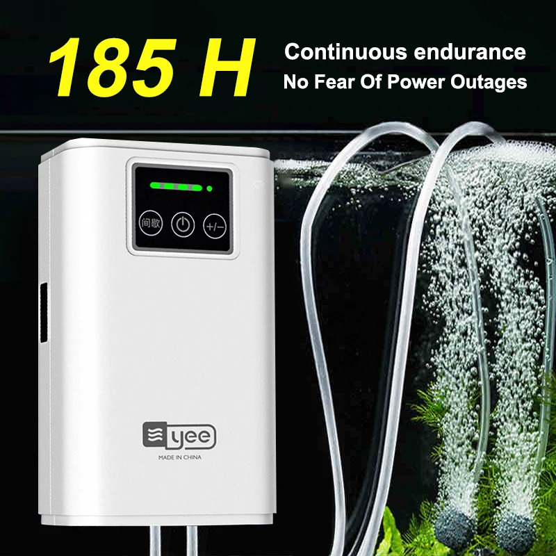Aquarium Fish Tank Oxygen Pump Charging Dual-Purpose Air Pump Usb Lithium Battery Household Portable Fishing Mute 6000mA Outdoor 250521