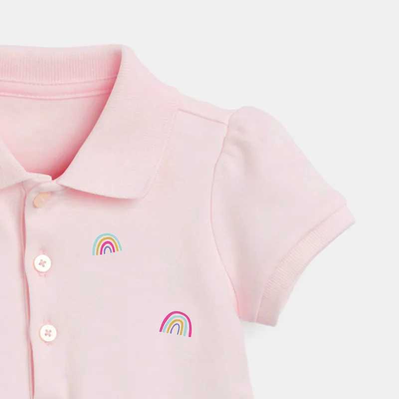 Little maven 2025 Summer Dress Casual Cotton Clothes Pink Rainbow Pretty Princess Dress for Baby Girls Kids 2 to 7 years X250528