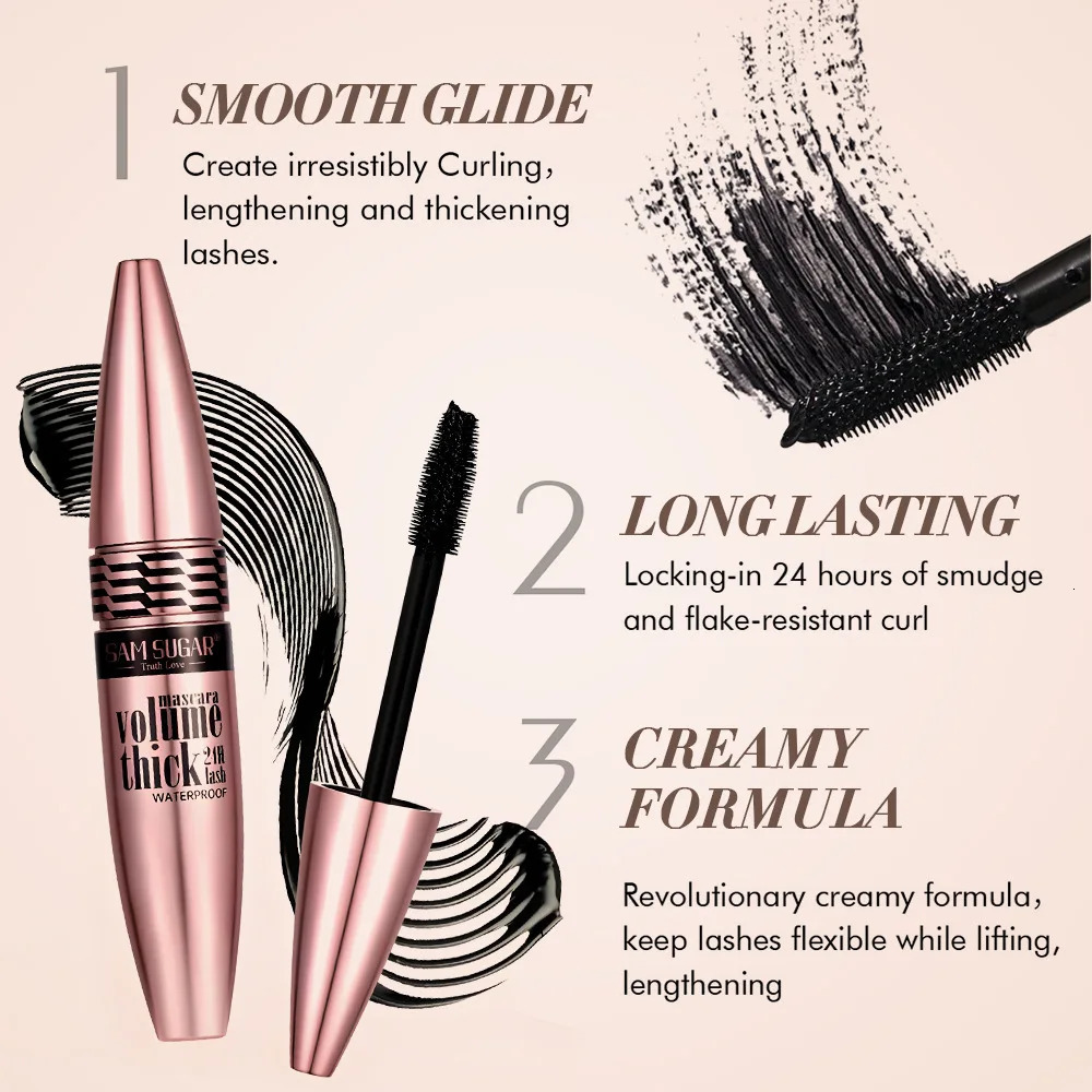 Four color black blue white and purple eye black durable waterproof long curling silky smooth and gentle mascara styling 250523