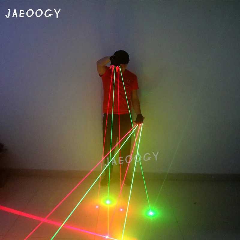 Party DJ RGB laser gloves including 2 green and 2 red laser flashing gloves LED robot clothing for bar party stage show W250528