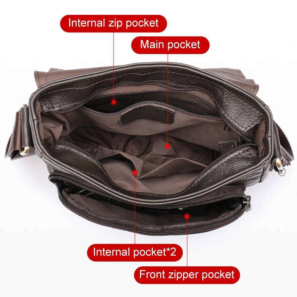 WESTAL Shoulder High Quality Bag Cowhide Leather Crossbody Capacity Men Messenger Tote Bags For Male 819A