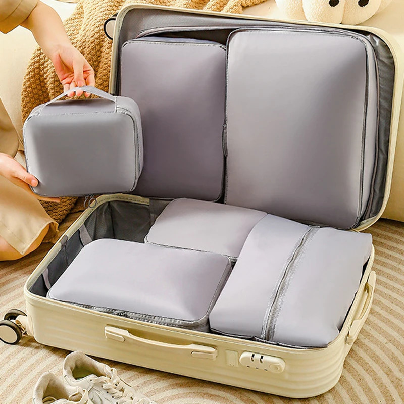 6Pcs/Set Travel Clothes Storage Bags Oxford Waterproof Portable Underwear Socks Shoes Luggage Organizer Bags 250526