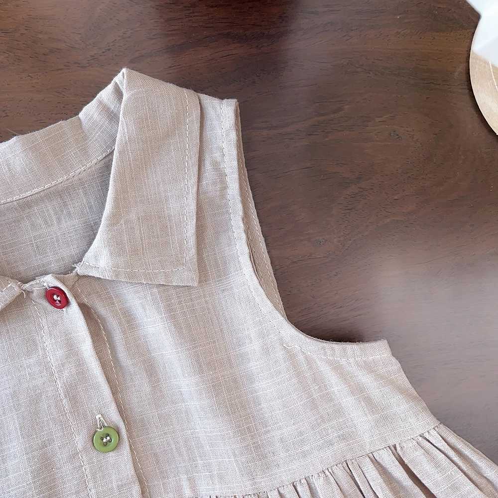 Bear Leader New Solid Baby Girl Dress Cotton Button Kids Dresses Summer Princess Party Dress Toddler Girls Sundress Kids Clothes X250528