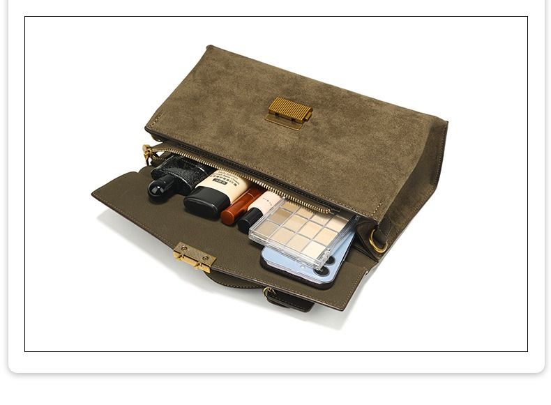 2025 New Luxury Designer Bag Frosted Leather Senior Sense of Lock Buckle Bag Fashion Versatile Single Shoulder Crossbody Bag Cross-border Hot Models