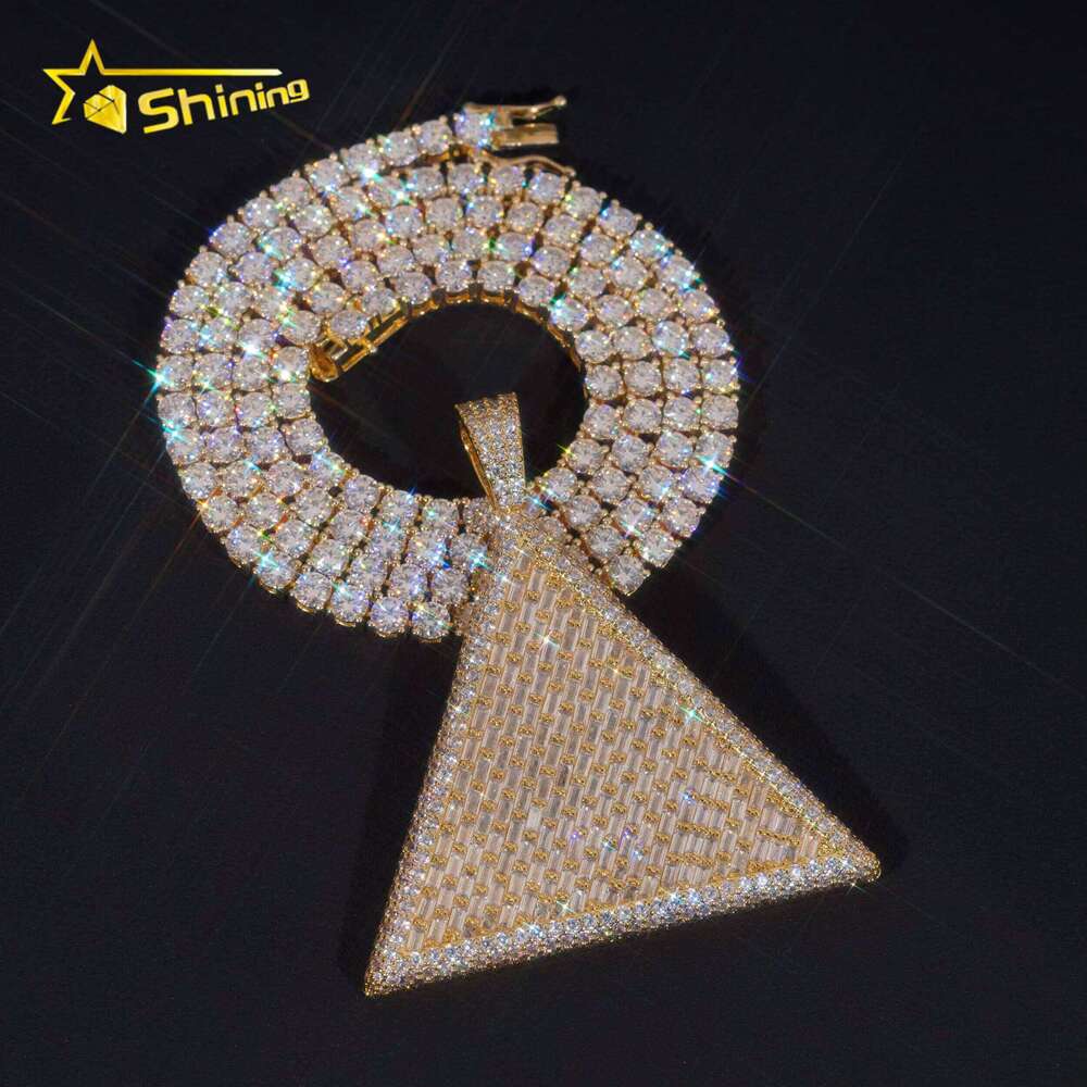 Custom Pass Tester Sterling Sier Gold Plated VVS Moissanite Dia Hip Hop Iced Out Pendant