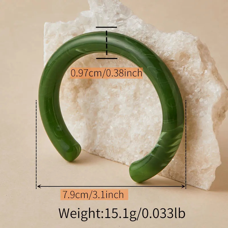 Color Simple Round Resin Bangles For Women Fashion Party Jewelry Acrylic Open Accessories Gifts 250517