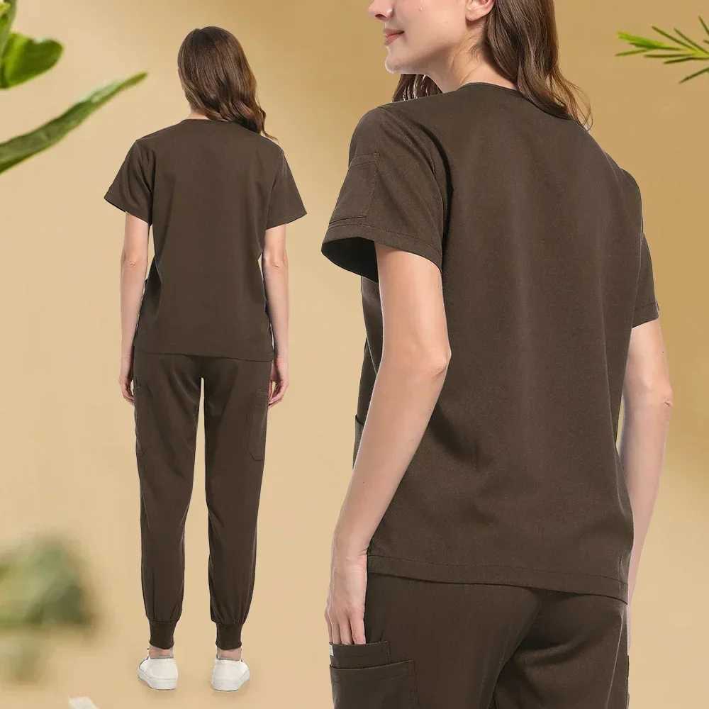 Short-slved Doctor Nurse Accessories Pet Hospital Workwear Medical Uniforms Dental Clinic Pharmacist Uniforms Suits X250528