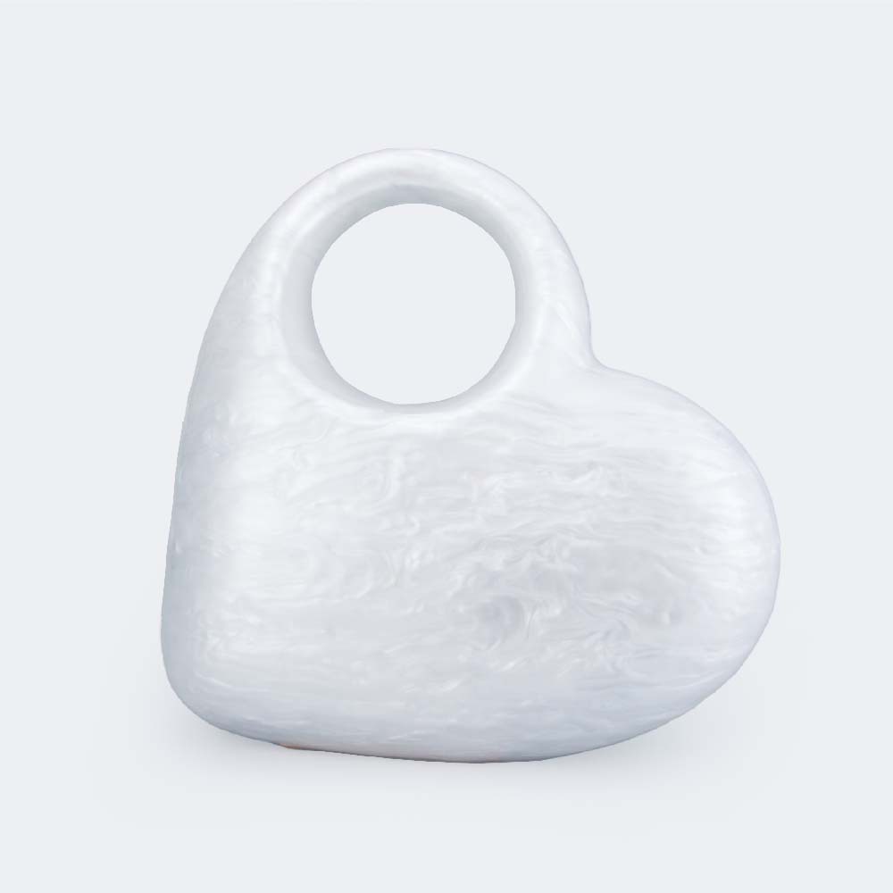 New Adult Girls Handheld Peach Heart Acrylic Bag Women's Fashion Show Wedding Banquet Bag Party Unique Handbag Female