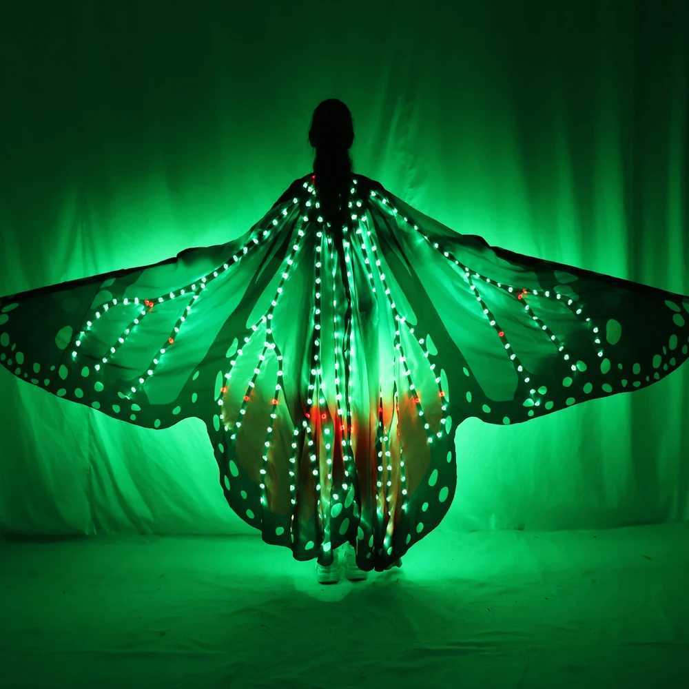 Colorful Belly Dance Performance Costume LED Wings Dance Accessories Girls LED Wings Costume LED Butterfly Wings W250528