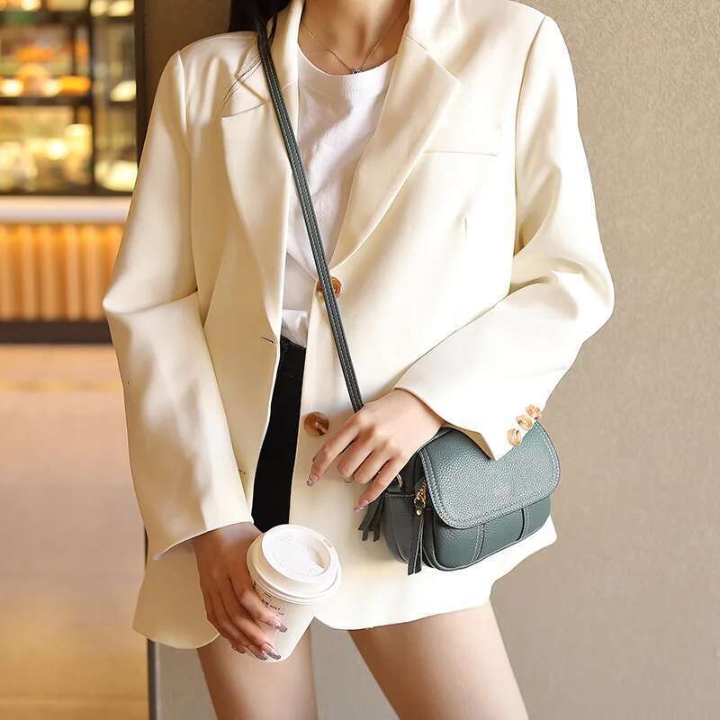 Women's Shoulder Bag Genuine Leather Messenger Crossbody Bags Togo Cowhide Totes Ladies Casual New Mini Female Handbag