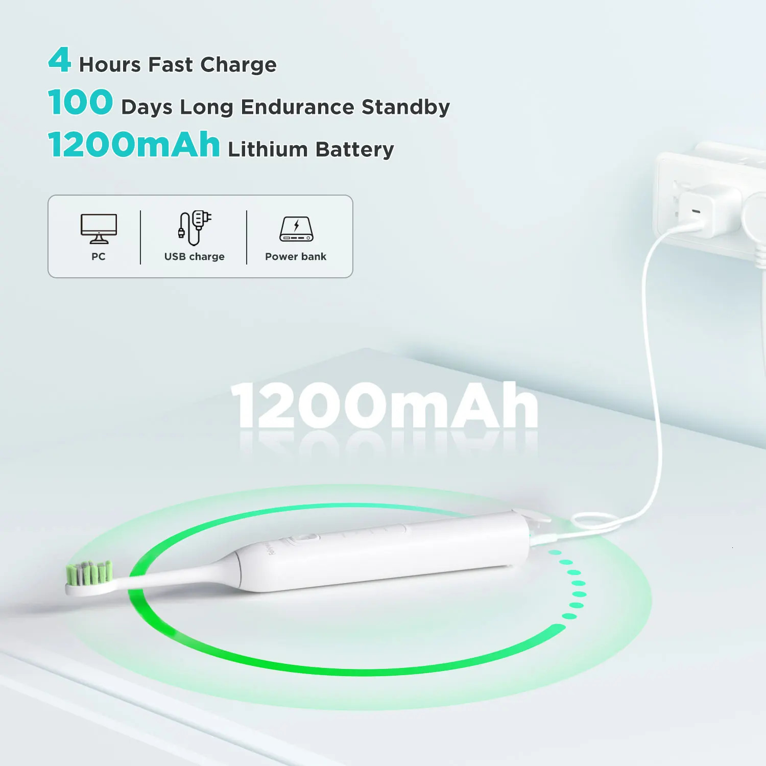 Fairywill Ultrasonic Electric Toothbrush42000HZmin Vibrations 8pcs Rechargeable Heads for Adults4h Full Charge 100Days S 250519