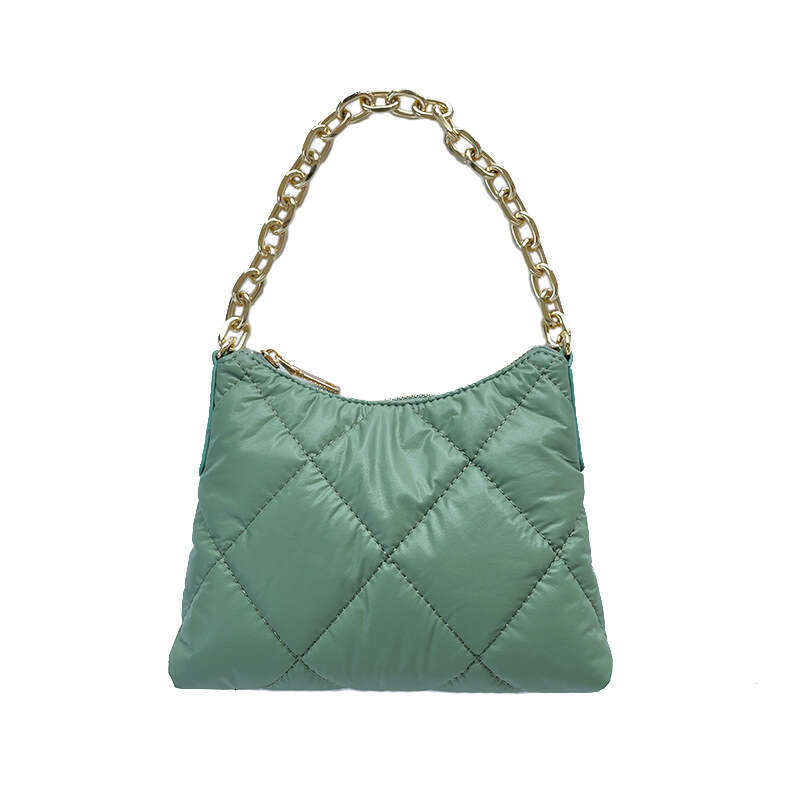 Niche Down Jacket Material Embroidered Quilted Women's Chain Handbag Underarm High-end Crossbody Bag