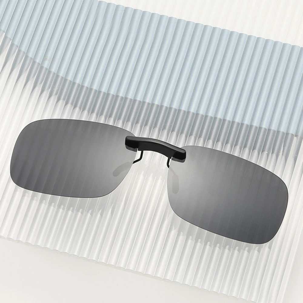 KLASSNUM Polarized Rimless Men Clip On Sunglasses Glasses Narrow Clip-on Lenses Women Anti-glare Sunglasses UV400 Goggles New In W250528