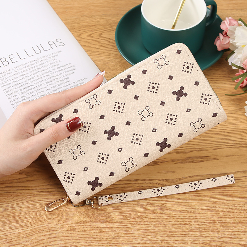 Free Shipping Designer Wallet 2025 New Women's Long Handbag With Multiple Card Slots Zero Wallet Zipper Mobile Phone Bag ID Clip