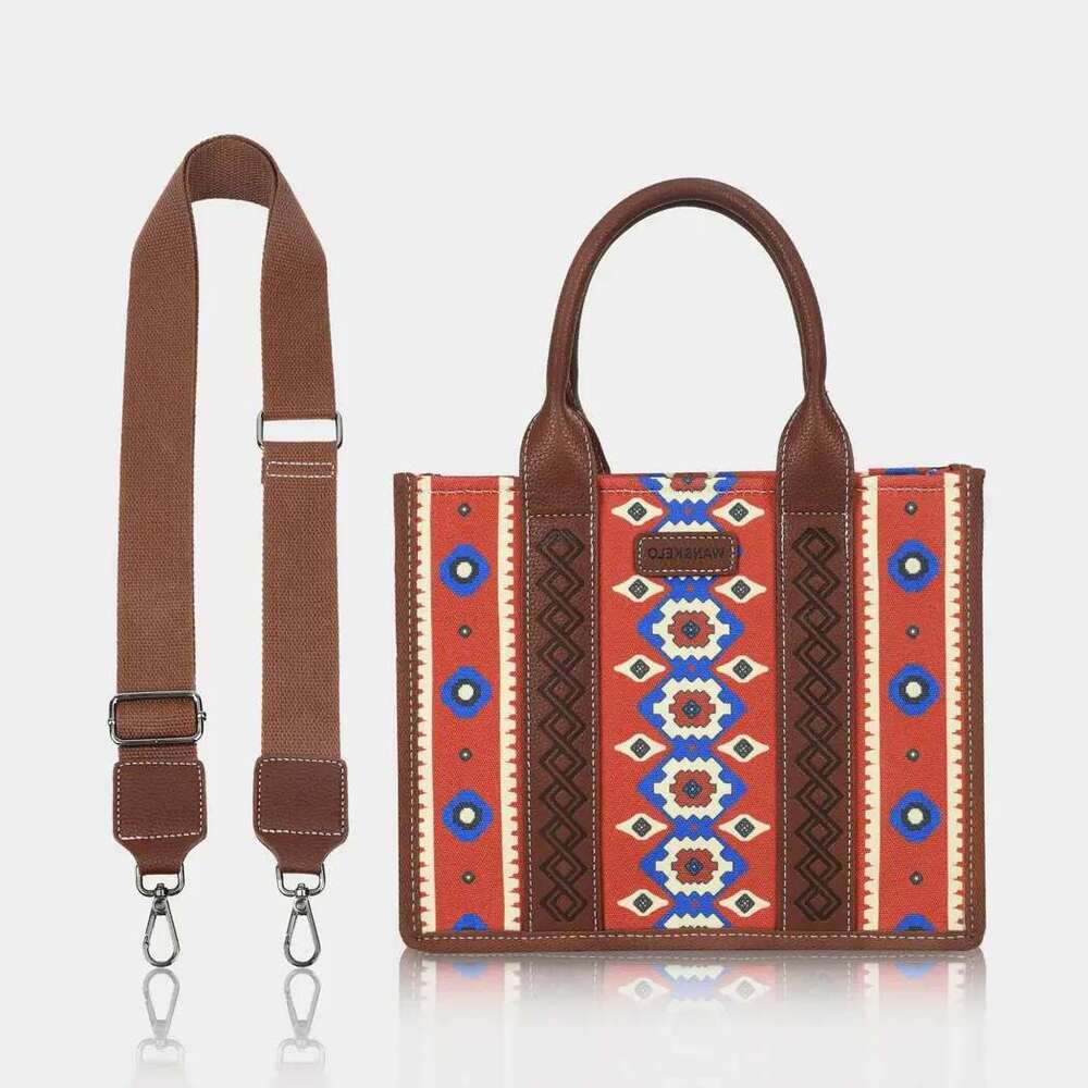 Vintage-Inspired Top Handle Satchel Bag - Retro Bohemian Style, Women's Shoulder Handbag with Classic Design, Soft Fabric, and Spacious Interior