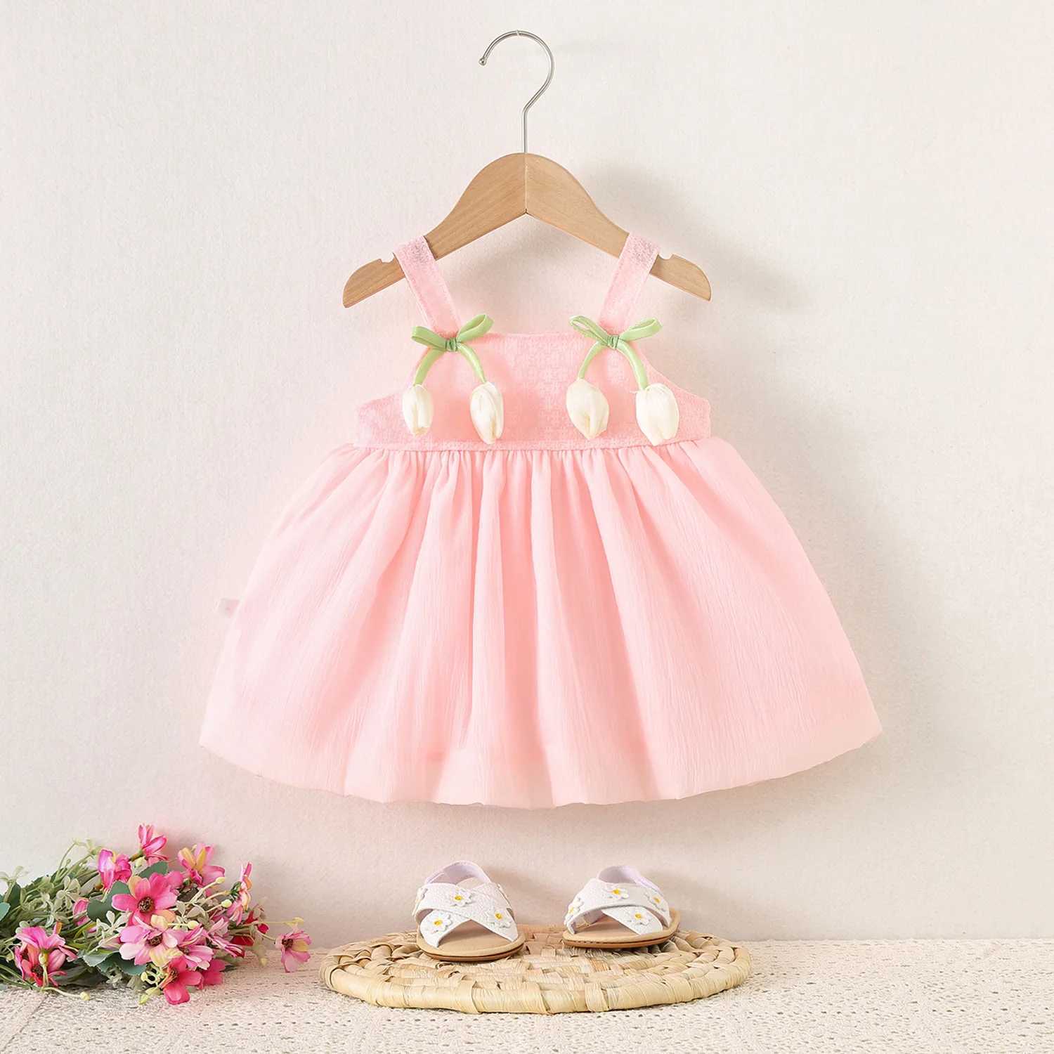 Baby Girl Dress Summer Tulip Suspender Girl Dress Cute Mesh Girl Princess Dress Party Dresses For Girls X250528