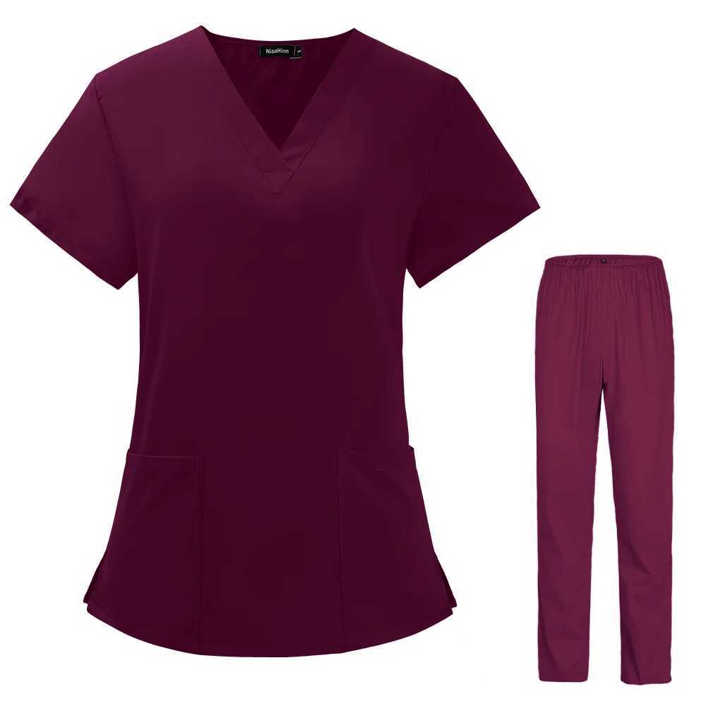 Thin Breathable Short Slve Suit Women Care Scrubs Uniforms Medical Health Service Working Clothes Nurse Work Medical Uniforms X250528
