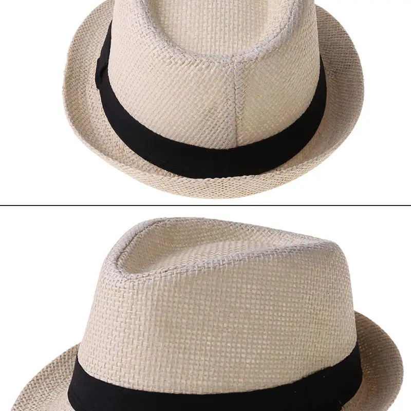 Summer Childrens Hat Straw Hat Boys and Girls Baby Cap Manual Straw Summer Vacation Hat Parent-child for Sun Caps 250528