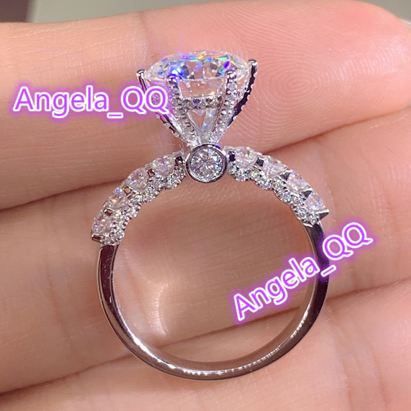 Diamond Crystal Ring Ladies Jewelry Bright Star Wedding Ring for Wholesale