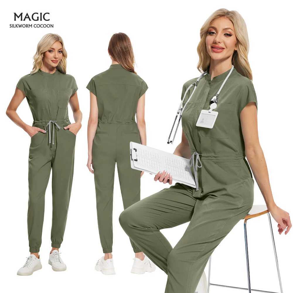 Surgical Jumpsuit Uniforms Nursing Uniforms High-quty Beautician Gowns Medical Workwear Pet Clinic Surgical Clothes X250528