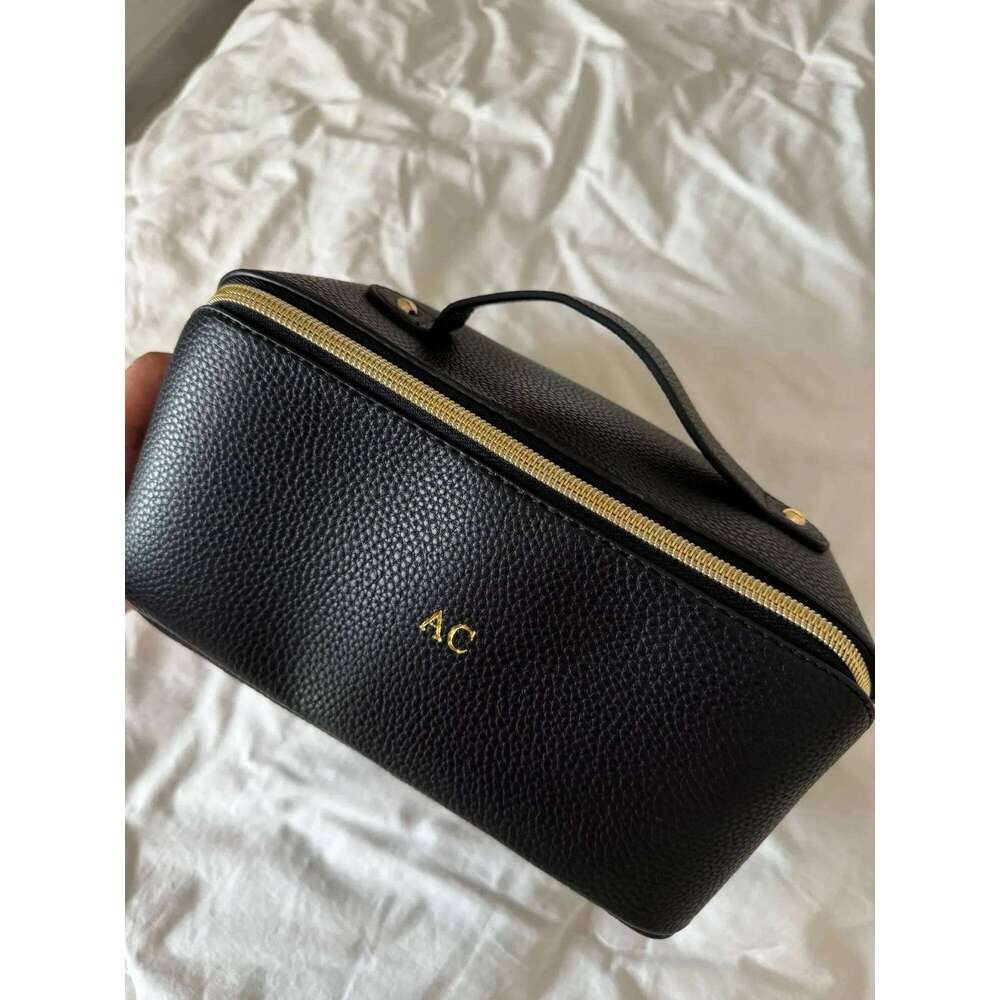 Custom Letters Large Capacity Pillow Shaped Makeup Women's Portable Waterproof Wash Storage Travel Cosmetic Bag