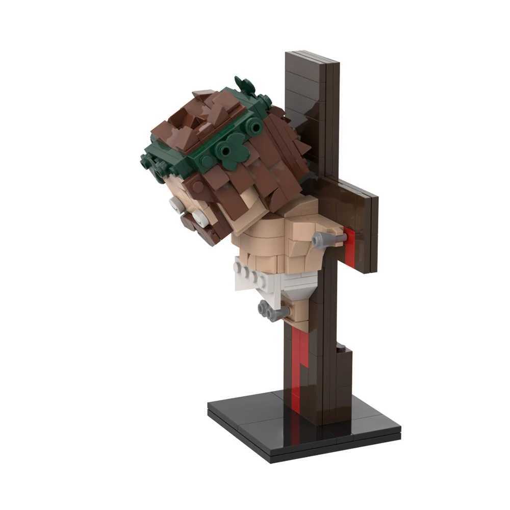 Gobricks MOC Christiani God Crucifixion of Building Block Model Jesus on the Cross Bricks Toys Kids Educational GiftsFree shipping