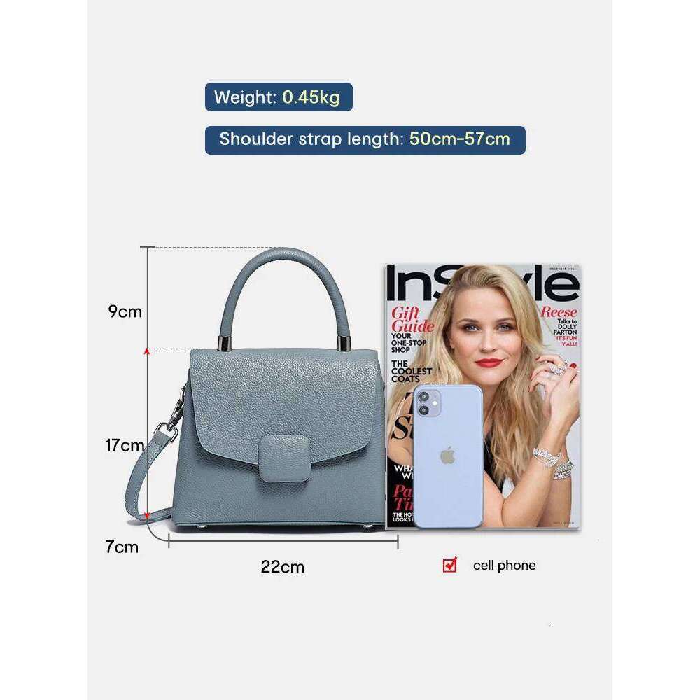 Designer Bag Zency Ladies Handbags Simple Leather Women Tote Designer Hasp Square Crossbody Top-Handle For Shopper Commuter Messenger Bag