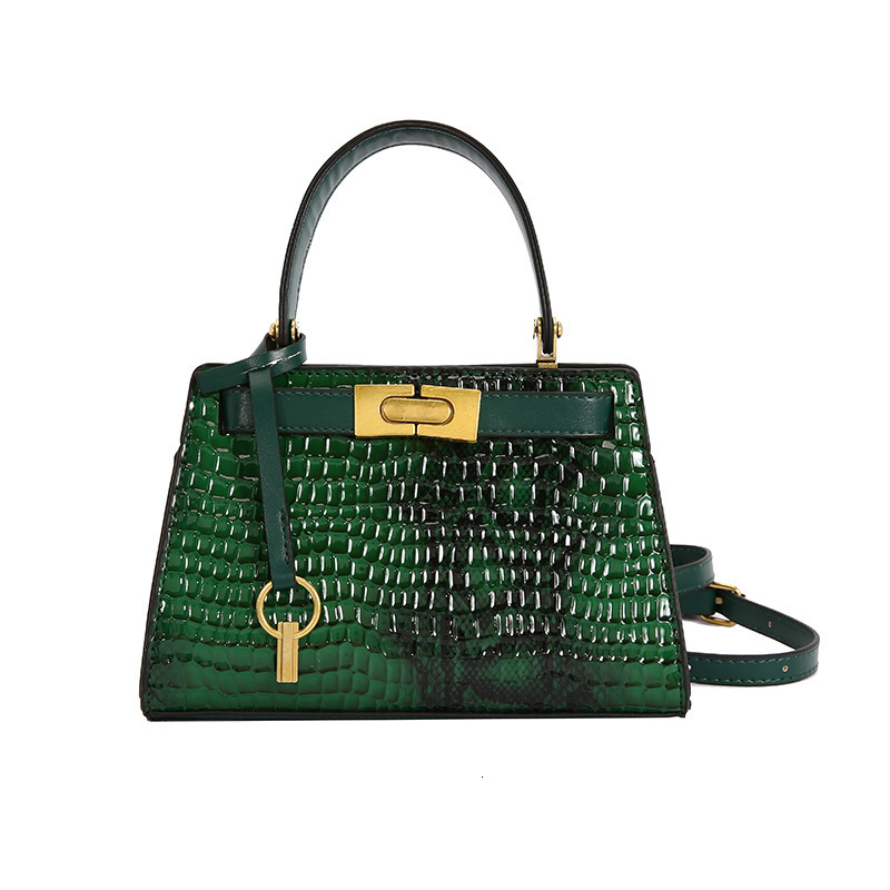 Luxury Brand Designer Bag 2024 New PU Trendy Crossbody Women's Fashion Serpentine Handheld Shoulder Kelly Bag