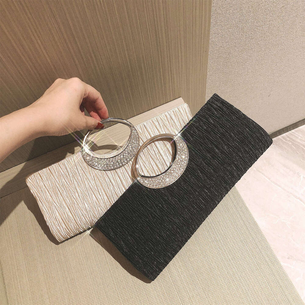 2025 New Style Cheongsam Dress Women's With Rhinestones Small Bag High-End Trendy Chain Shoulder Crossbody Handbag