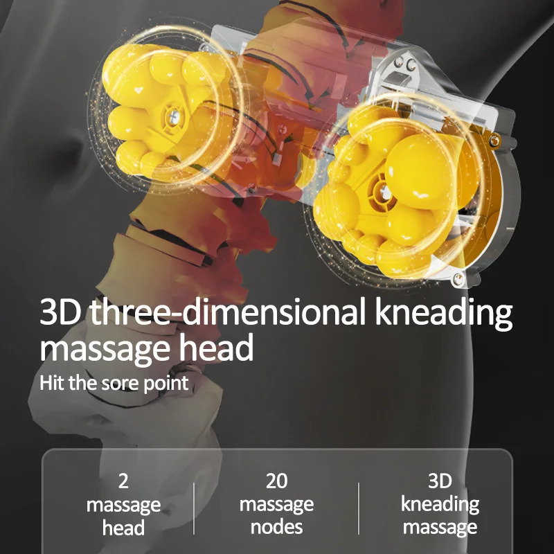 Jinkairui Neck Massage Pillow Cervical Massager Waist Back Shoulder Shiatsu Kneaded Multifunctional Compress Relaxation Gift 250519