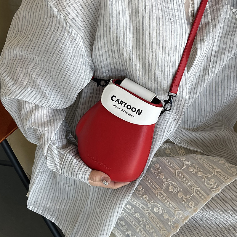 Women's Handbag Free Shipping Designer Bag Personalized Fashion Boxing Gloves Funny Shoulder Bag Cute Casual Contrasting Color Diagonal Cross Bag