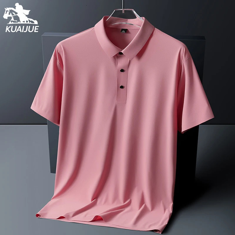 polo shirt men 6XL 7XL 8XL Summer High quality mens short-sleeved polo shirt Ice silk Mens business casual polo shirt 2212 250526