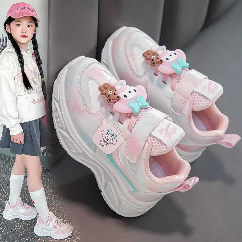 Sanrio Kawaii Sanrio Hello Kitty Kuromi Girls Casual Shoes Hot New Style Spring Autumn Kids Sneakers My Melody Anime Dad Sports Shoes XJ250527
