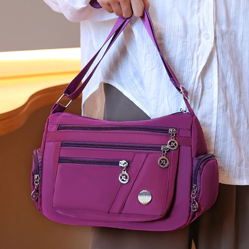 Waterproof Large Capacity Women Crossbody Bag Tote Casual Nylon Shoulder Bag Purse Handbag Lightweight Travel Messenger Bag 250523