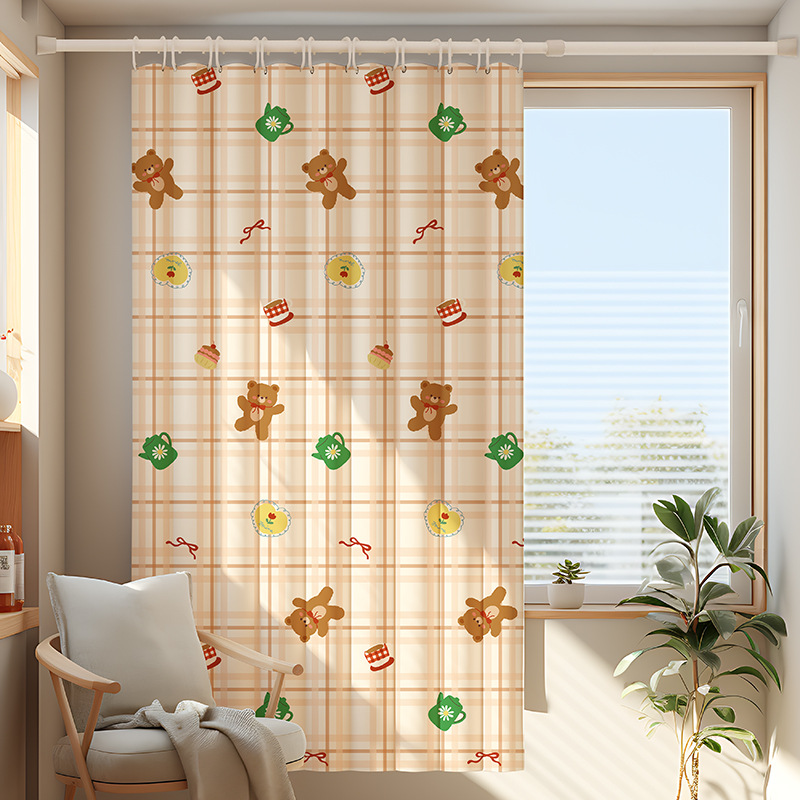 T0404 original cheese cashmere chenille jacquard curtain fabric light luxury modern villa living room bedroom blackout curtain finished product