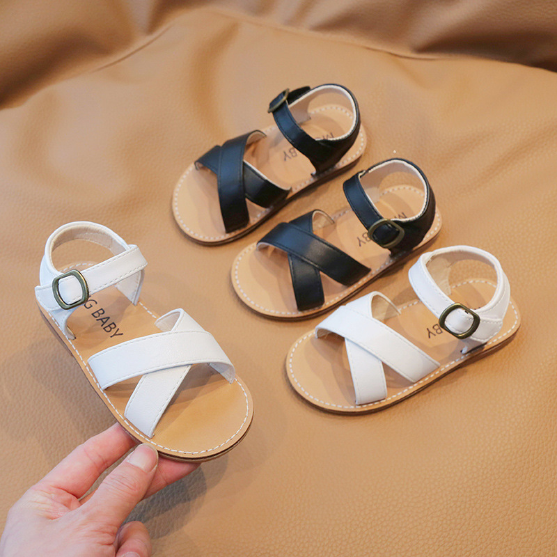 Kids Summer Sandals For Girls Outdoor Beach Open-toe Casual Shoes Littlesprouts Girl Flat Bottom Toddler Non-slip Sandals Eur 21 - 30 Sizes US5.5C-US1