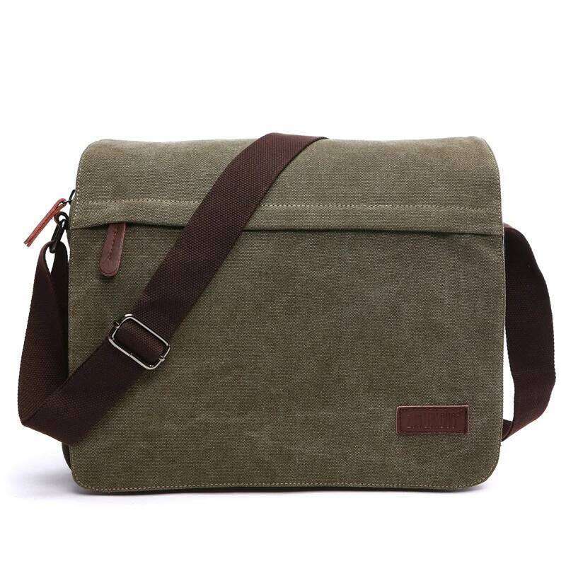 Fashion Solid Vintage Canvas Messenger Satchel Bags Buckle Casual Portable Shoulder Bag Korean Trend Simple Pack For Men 2020