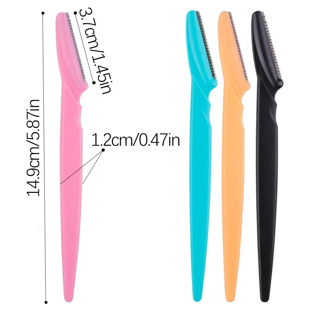 310Pcs Eye Brow Epilation Hair Removal Cutters Safety Knife Makeup Scraper Eyebrow Trimmer Blade Women Face Shaver Portable 250516