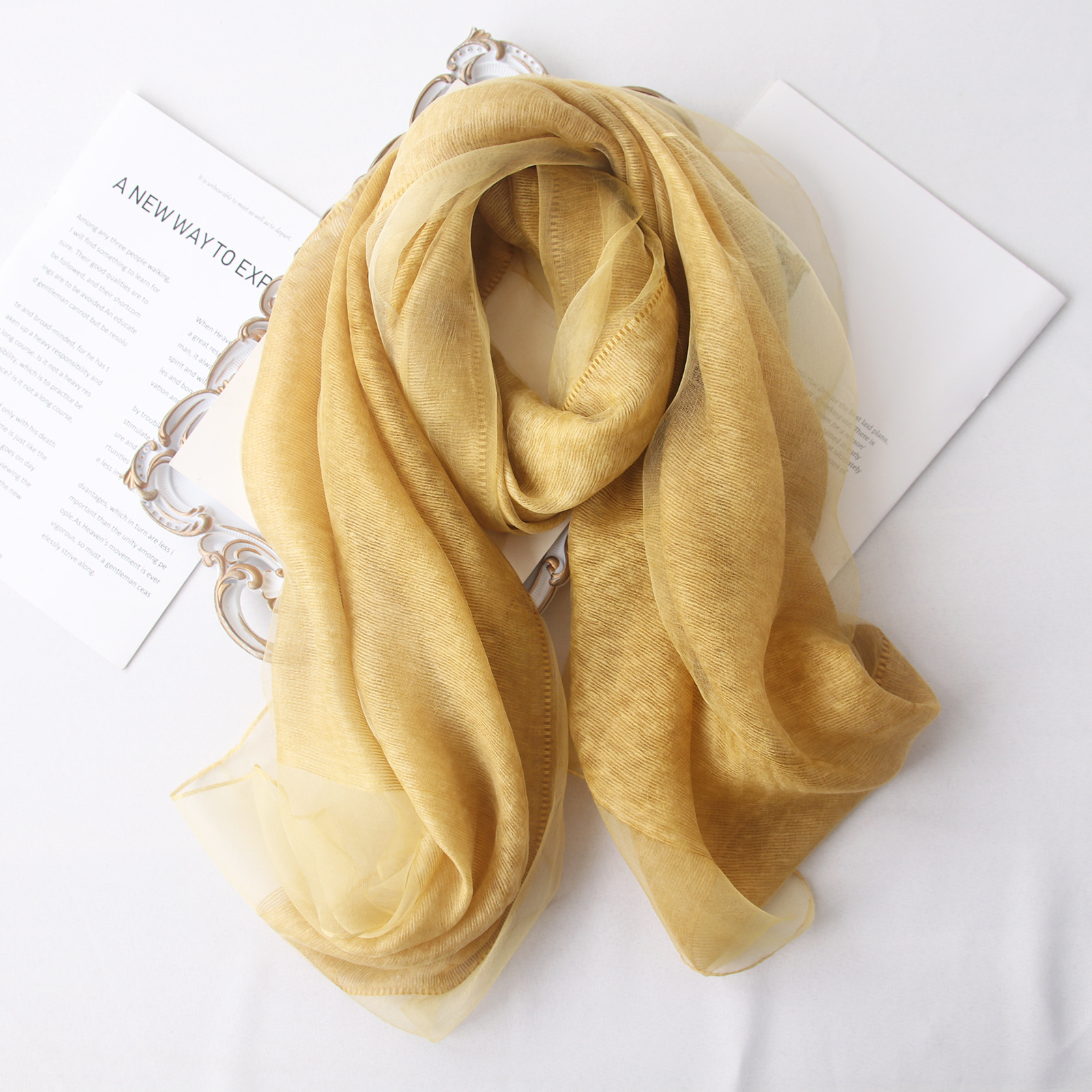 K941 New spring double-layer thin fluffy autumn and winter versatile fashion scarf