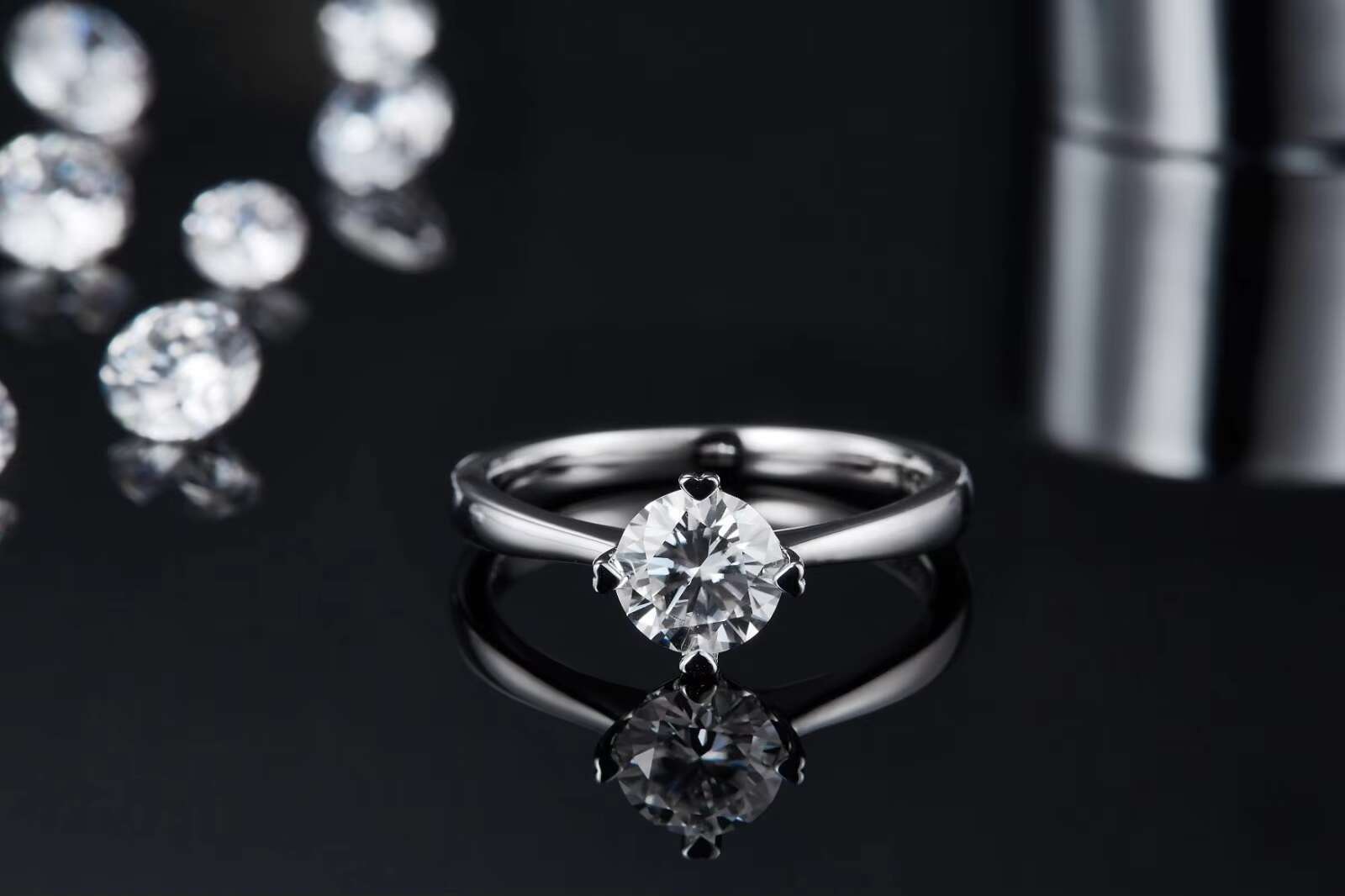 Moissanite Ring Jewellery 925 Sterling Silver Diamond Silver Ring for New Married Womans Finger Moissanite Eternity Ring