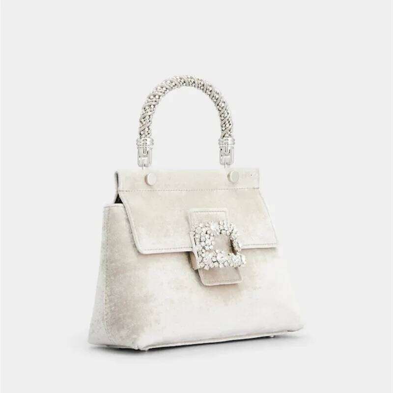 Dias Designer Veet Handbags Metallic Handle Shoulder Crossbody Bags For Women Elegant Evening Bag Clutch