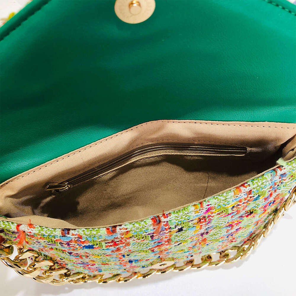 Hot Selling Niche Pattern Fabric Women's Christmas Style Chain Bag High-end Handbag