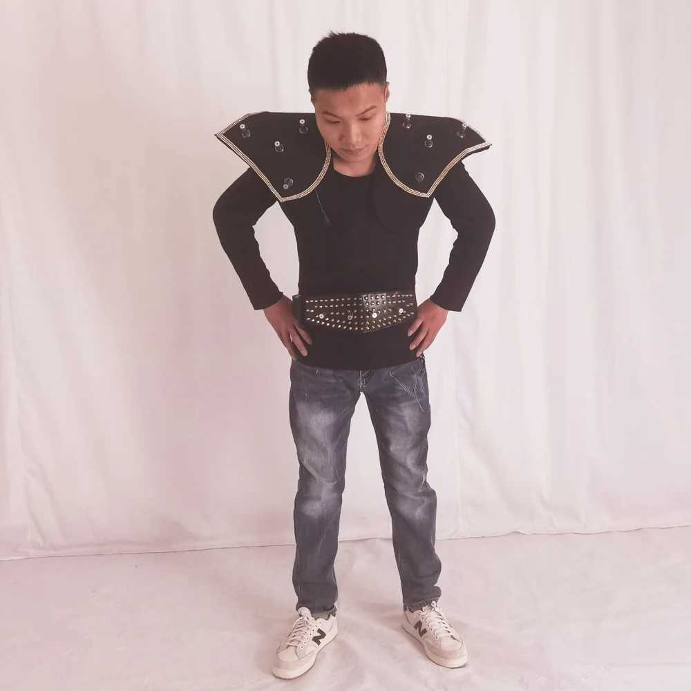 Future Novelty Green Laser Shoulder Vest LED Suit Jacket Starry Sky Laser Line Fireworks Colorful Effect Stage Performance W250528