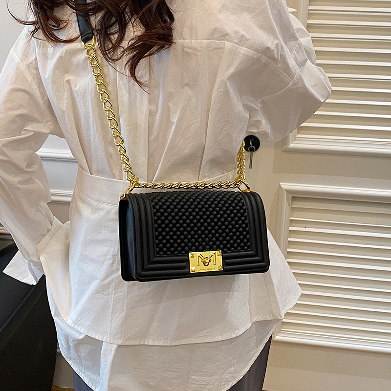 Top Brand High Quality New Small Jelly Bag for Women 2025 New Trendy Fashion Versatile Shoulder Crossbody Bag Stylish Small Square Bag New Free Delive